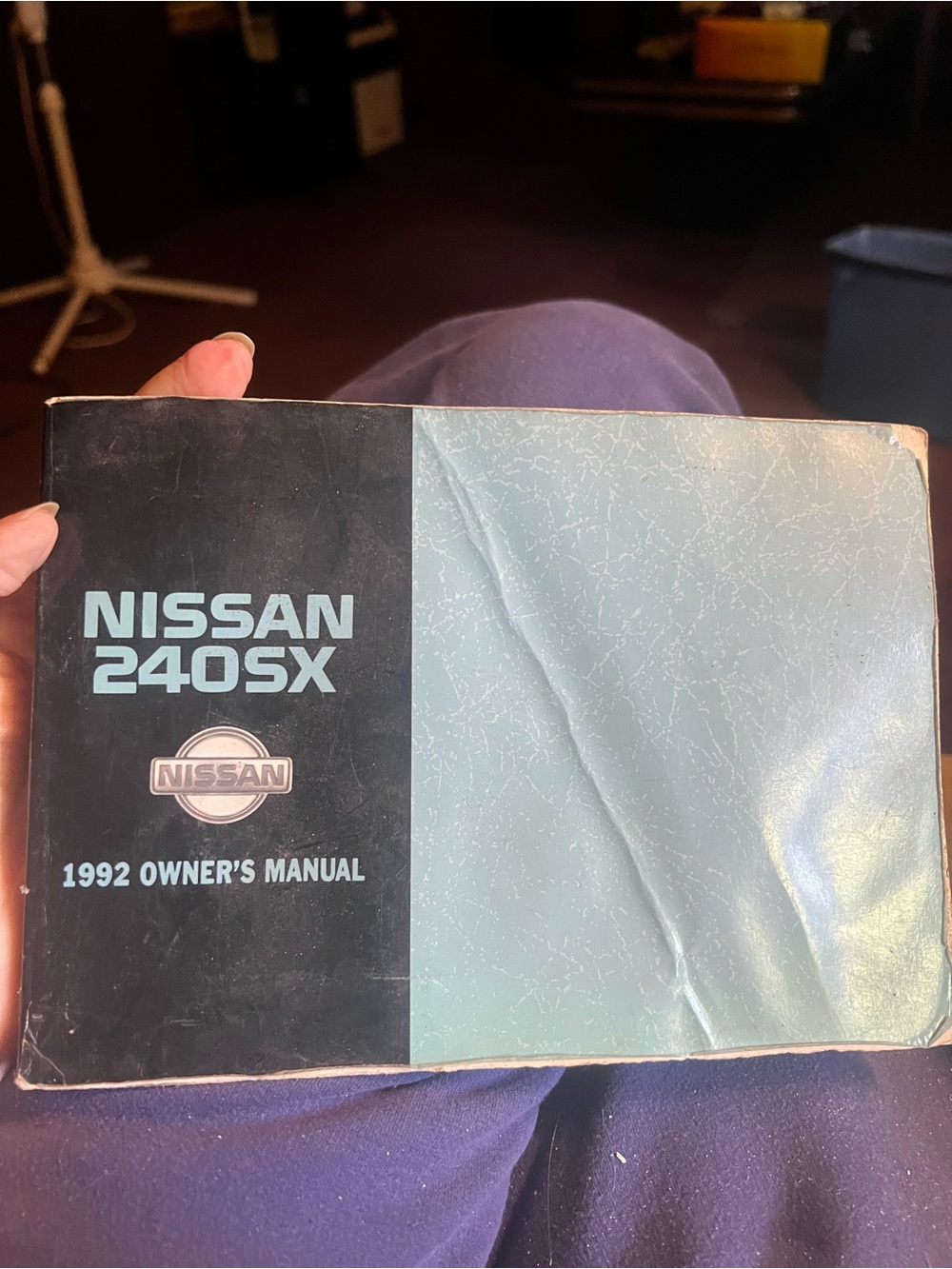 Nissan 240SX 1992 Owner's Manual - Black & Light Teal Cover